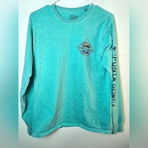 Men's Blue 84 Punta Gorda Long Sleeve Graphic Shirt, Size Small